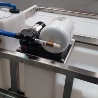 Sub mount fresh water tank with pump